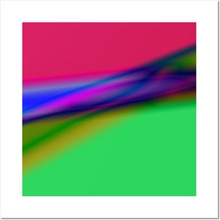 red blue green abstract art Posters and Art